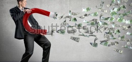 businessmen money magnet