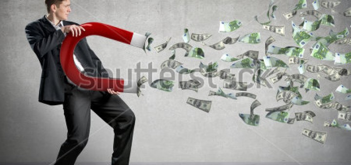 businessmen money magnet